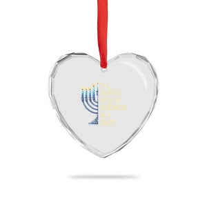 Be A Light Hanukkah Heart Crystal Glass Ornament TS09 Print Your Wear
