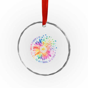 Be Kind Autism Awareness Crystal Glass Ornament Kindness Sunflower Tie Dye Puzzle TS02 Print Your Wear