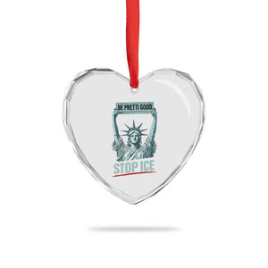 Be Pretti Good Stop Ice Heart Crystal Glass Ornament Statue Of Liberty Minneapolis Protest TS11 Print Your Wear