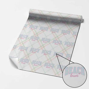 Beach Bum Wrapping Paper Roll Summer Vacation Beach Lovers TS10 Christmas Plaid Print Your Wear