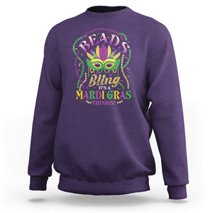 Beads And Bling It's A Mardi Gras Thing Sweatshirt TS09 Purple Printyourwear