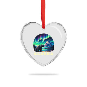 Bear Alaska Heart Crystal Glass Ornament Alaskan Night Sky Northern Lights Aurora TS10 Print Your Wear