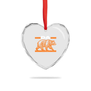 Bear Lover Heart Crystal Glass Ornament Funny Wildlife Orange Bear Walking TS11 Print Your Wear