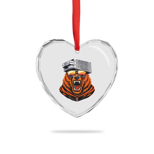 Bear With Cheese Grater Hat Heart Crystal Glass Ornament Retro Foolball Fans TS10 Print Your Wear