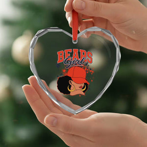 Bears Girl Heart Crystal Glass Ornament Sports Fan Team Spirit Black Girls TS10 Print Your Wear