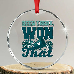 Been There Won That Cheer Spirit Crystal Glass Ornament Game Day Champions Sport Fans TS02 Transparent Glass 3'' Circle Print Your Wear