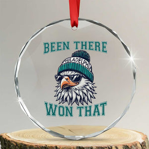 Been There Won That Fierce Eagle Graphic Crystal Glass Ornament TS02 Transparent Glass 3'' Circle Print Your Wear