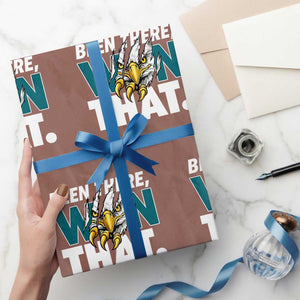 Been There Won That Fierce Eagle Wrapping Paper Roll Game Day Champions Sport Fans TS02 Mocha Print Your Wear