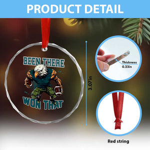 Been There Won That Fierce Football Graphic Crystal Glass Ornament Game Day Champions Sport Fans TS02 Print Your Wear