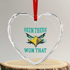 Been There Won That Heart Crystal Glass Ornament Fierce Eagle Eyes TS02 Transparent Glass 3'' Heart Print Your Wear