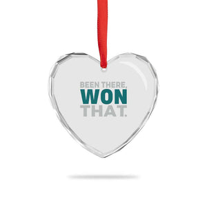Been There Won That Heart Crystal Glass Ornament Victory for Football Fans TS02 Print Your Wear