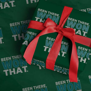 Been There Won That Wrapping Paper Roll Victory for Football Fans TS02 Green Print Your Wear