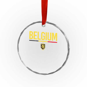 Belgium Belgian Flag Crystal Glass Ornament Belgian Lion Coat of Arms Belgie Souvenir TS11 Print Your Wear