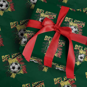 Belgium Belgian Flag Souvenir Belgie Wrapping Paper Roll Game Day Soccer Fans Football TS14 Green Print Your Wear