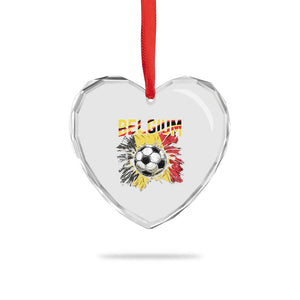 Belgium Belgian Flag Souvenir Belgie Heart Crystal Glass Ornament Game Day Soccer Fans Football TS14 Print Your Wear