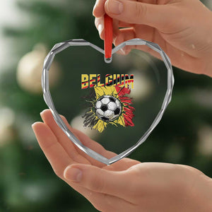 Belgium Belgian Flag Souvenir Belgie Heart Crystal Glass Ornament Game Day Soccer Fans Football TS14 Print Your Wear