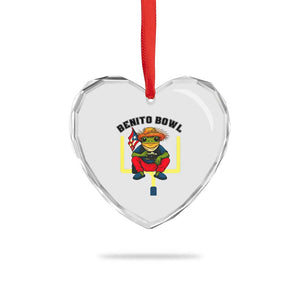Benito Bowl Coquí Frog Football Heart Crystal Glass Ornament Funny Puerto Rico Flag Game Day Music Fans TS02 Print Your Wear
