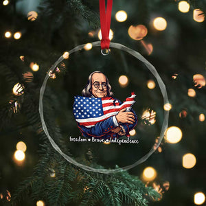 Benjamin Franklin Crystal Glass Ornament Freedom Liberty Independence American History TS12 Print Your Wear