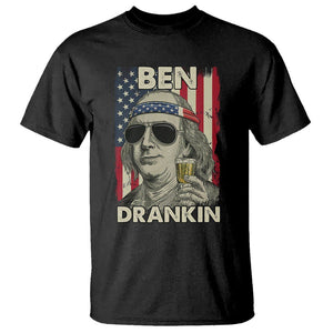Benjamin Franklin T Shirt Ben Drankin' Funny 4th Of July TS02 Black Printyourwear