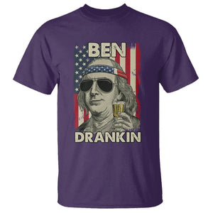 Benjamin Franklin T Shirt Ben Drankin' Funny 4th Of July TS02 Purple Printyourwear