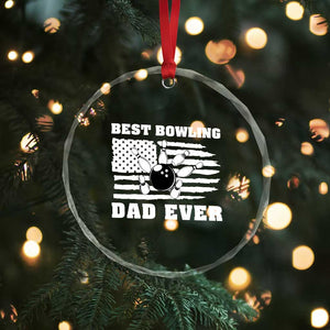 Best Bowling Dad Ever Crystal Glass Ornament American Flag Patriotic Bowler Gift TS12 Print Your Wear