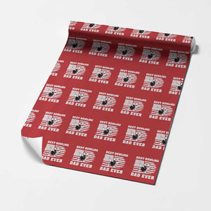 Best Bowling Dad Ever Wrapping Paper Roll American Flag Patriotic Bowler Gift TS12 Red Print Your Wear