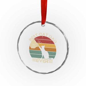 Best Cat Dad Ever Crystal Glass Ornament Funny Cat Lover Gift Fathers Day TS10 Print Your Wear