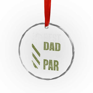 Best Dad By Par Crystal Glass Ornament Dad Golf Fathers Day Gift American Flag TS10 Print Your Wear