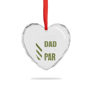 Best Dad By Par Heart Crystal Glass Ornament Dad Golf Fathers Day Gift American Flag TS10 Print Your Wear