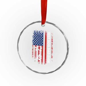 Best Dog Dad Ever Crystal Glass Ornament Fathers Day Gift From Dog USA Flag Puppy Lover Paw TS10 Print Your Wear