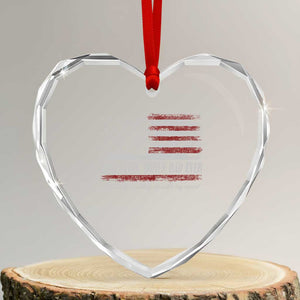 Best Effin’ Bonus Dad Ever Heart Crystal Glass Ornament Step Dad American Flag TS10 Transparent Glass 3'' Heart Print Your Wear