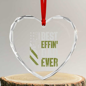 Best Effin Dad Ever Heart Crystal Glass Ornament Fathers Day Daddy Gun American Flag