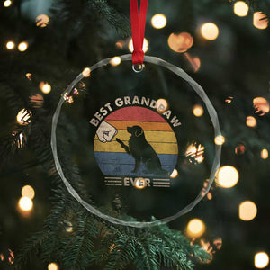 Best Grandpaw Ever Crystal Glass Ornament Retro Dog Grandpa Fathers Day Gift From Dog TS10 Print Your Wear
