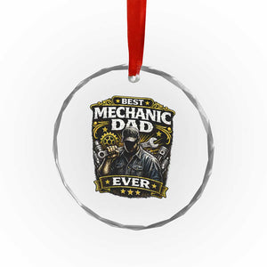 Best Mechanic Dad Ever Crystal Glass Ornament Auto Repair Fathers Day Graphic TS12 Print Your Wear