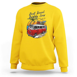 Best Travel Buddy Ever Sweatshirt Vintage Beach Van Summer Vacation TS11 Daisy Print Your Wear
