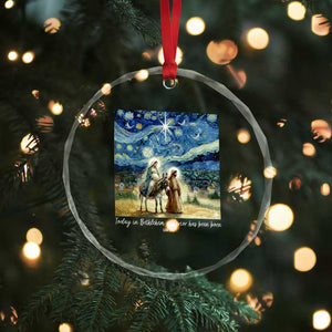 Bethlehem Starry Night Crystal Glass Ornament Nativity Luke 2:11 Christian Christmas TS14 Print Your Wear