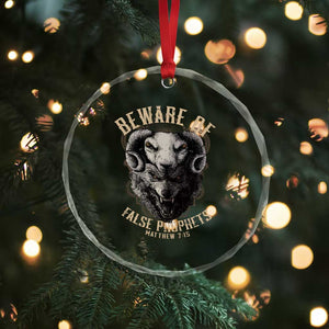 Beware Of False Prophets Crystal Glass Ornament Christian Sheep Wolf TS11 Print Your Wear