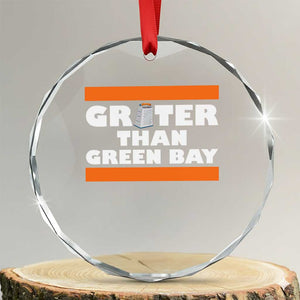 BF Game Day Crystal Glass Ornament Funny Grater Than GB Foolball Fans TS10 Transparent Glass 3'' Circle Print Your Wear