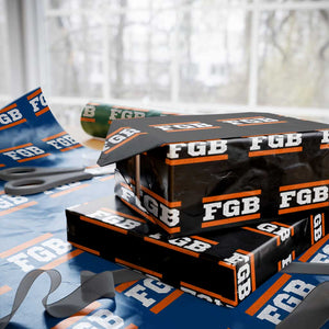 BF Game Day Wrapping Paper Roll FGB Football Fans TS10 Black Print Your Wear