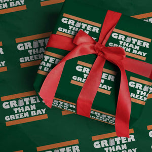 BF Game Day Wrapping Paper Roll Funny Grater Than GB Foolball Fans TS10 Green Print Your Wear