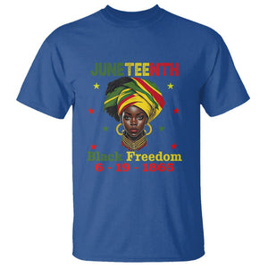 BHM T Shirt For African Women Juneteenth 1865 Celebrating TS01 Royal Blue Printyourwear