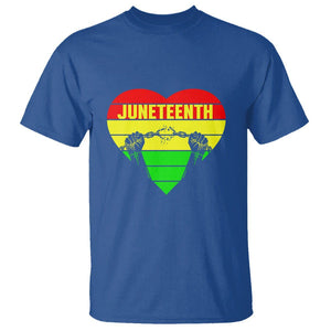 BHM T Shirt Juneteenth Breaking Every Chain TS01 Royal Blue Printyourwear