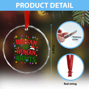 Big Fan Of Human Rights Crystal Glass Ornament Equality Activists Christmas Gift TS12 Print Your Wear