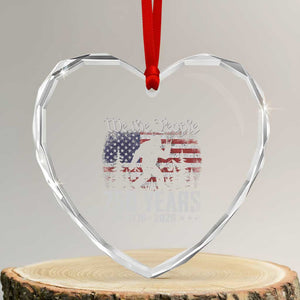 Bigfoot 250 Years American Flag Patriotic 1776 2026 Heart Crystal Glass Ornament TS11 Transparent Glass 3'' Heart Print Your Wear