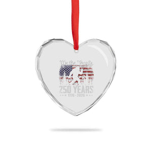 Bigfoot 250 Years American Flag Patriotic 1776 2026 Heart Crystal Glass Ornament TS11 Print Your Wear