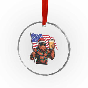 Bigfoot Beer Christmas Crystal Glass Ornament Sasquatch American Flag Patriotic TS14 Print Your Wear