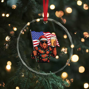 Bigfoot Beer Christmas Crystal Glass Ornament Sasquatch American Flag Patriotic TS14 Print Your Wear