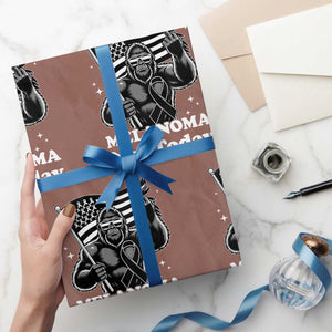 Bigfoot Black Ribbon Wrapping Paper Roll Not Today Melanoma Awareness Gift TS12 Mocha Print Your Wear