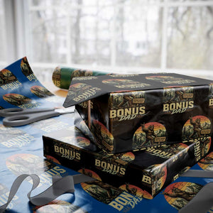 Bigfoot Bonus Dad Wrapping Paper Roll Retro Stepdad Fathers Day Gifts