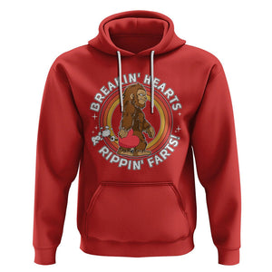 Bigfoot Breakin Hearts & Rippin Farts! Cute Sasquatch Hoodie TS09 Red Printyourwear